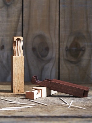 Toothpick Case - Japanese Oak (out Of Stock)