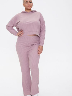 Plus Size Hooded Top & Pants Set