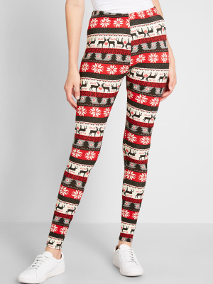 All's Fair Isle Holiday Leggings