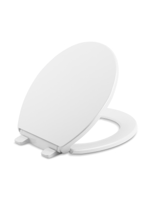 Kohler K-20111 Brevia Round-front Quiet-close Toilet Seat - White