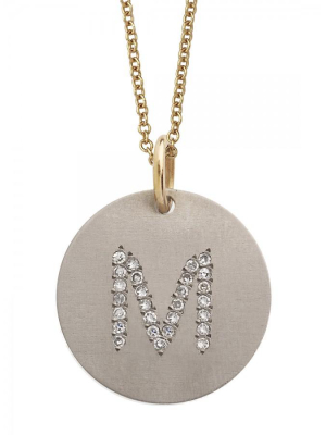 Diamond Letter Pendant T-d