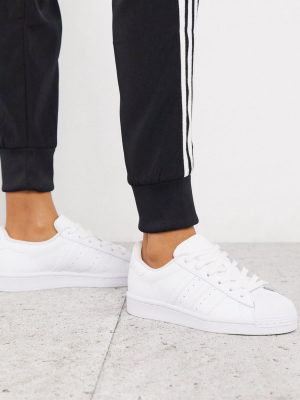 Adidas Originals Superstar Sneakers In Triple White