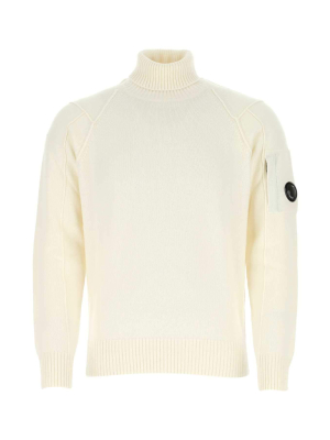 C.p. Company Logo Plaque Turtleneck Jumper