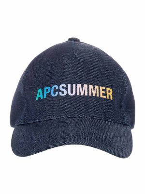 A.p.c. Summer Logo Print Baseball Cap