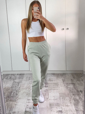 New Look Cuffed Jogger In Light Green