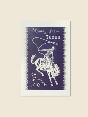 Postcard - Howdy Texas Cowboy