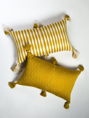 Antigua Lumbar Pillow - Ochre Striped