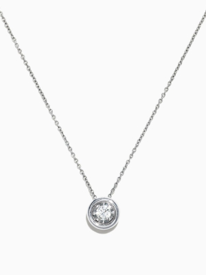 Effy 14k White Gold Diamond Bezel Set Pendant, 0.20 Tcw