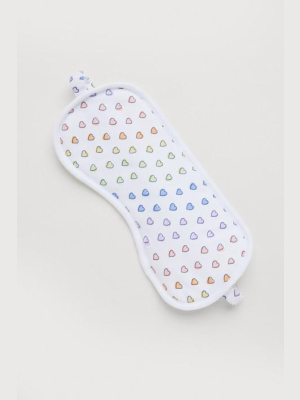 Roller Rabbit Disco Hearts Eye Mask Rainbow