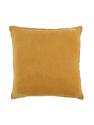 Jaipur Living Sunbury Solid Gold Down Throw Pillow 26 Inch