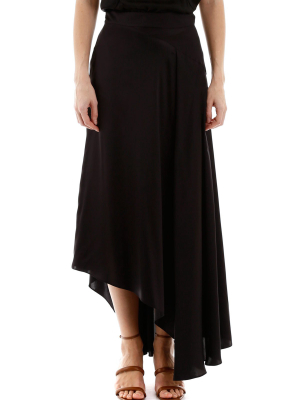 Le Kasha Asymmetric-hem Maxi Skirt