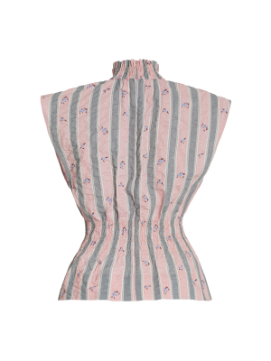 Striped Seersucker Cotton Top