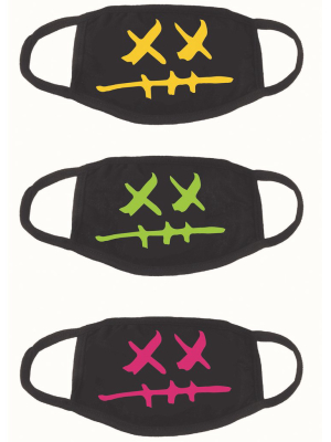 Cult Xx Reuseable Face Mask 3 Pack (yellow, Green, Magenta)