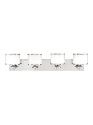 Basking Ridge 4 Light Bath Bracket Polished Nickel