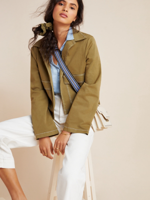 Olivia Contrast-stitch Utility Jacket