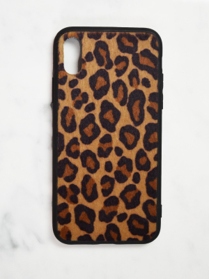 Brown Textured Leopard Iphone Case