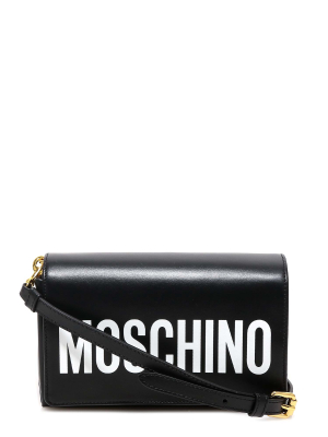 Moschino Logo Printed Shoulder Bag