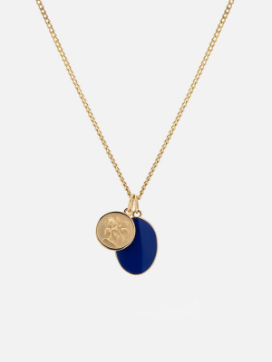 Heritage Necklace, Gold Vermeil/blue