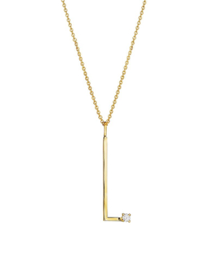 Type Letter "l" Pendant Necklace