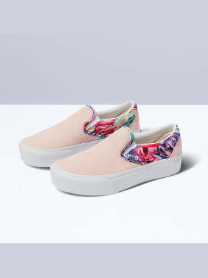 Customs Pearl Brush Strokes Slip-on Platform