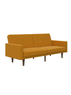 Felix Mid Century Linen Upholstered Futon - Room & Joy