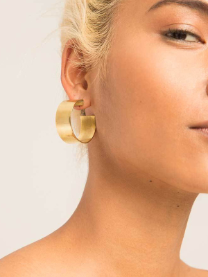 Esmeralda Hoop Earrings - Brass