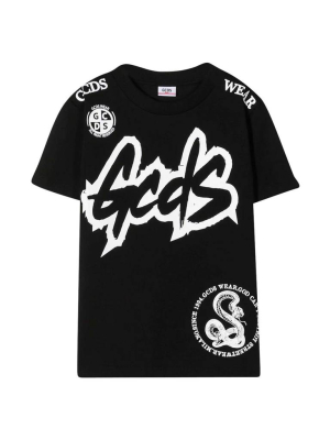 Gcds Kids Graphic Logo Printed T-shirt