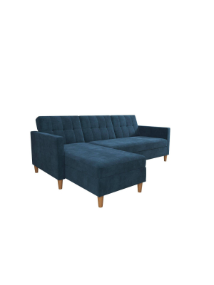 Hugo Chenille Upholstered Storage Sectional Futon - Room & Joy