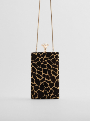 Giraffe Detail Hide Box Bag