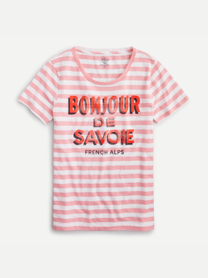 Vintage Cotton "bonjour De Savoie" T-shirt