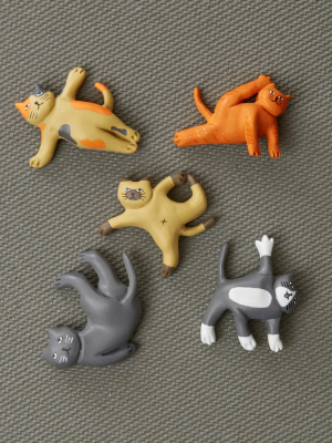 Cat Yoga Magnets