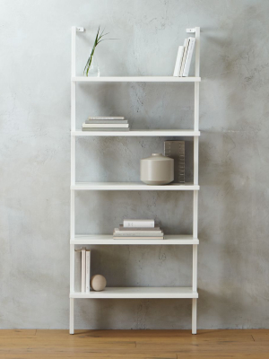 Stairway White 72.5" Wall Mounted Bookcase