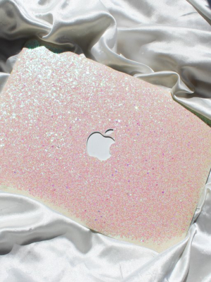 White Frost Glitter Macbook Case