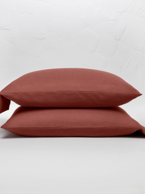 100% Linen Solid Pillowcase Set - Casaluna™