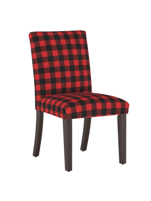 Dining Chair Classic Gingham Red Black - Skyline Furniture