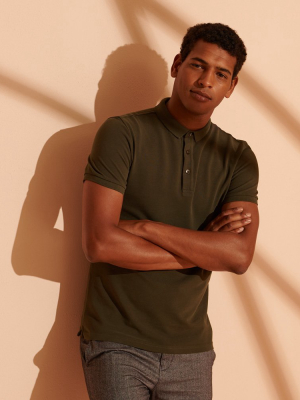 Organic Cotton City Pique Polo Shirt