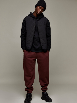 Brown Washed Oversized Sweatpants