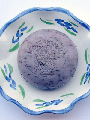 Handmade And Hand Painted French Round Soap Dish