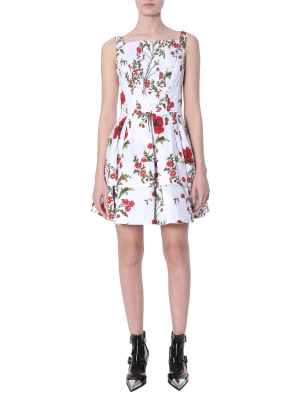 Alexander Mcqueen Poppy Prnted Mini Dress