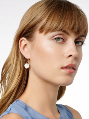 Pearl Eclipse Lever Back Earring