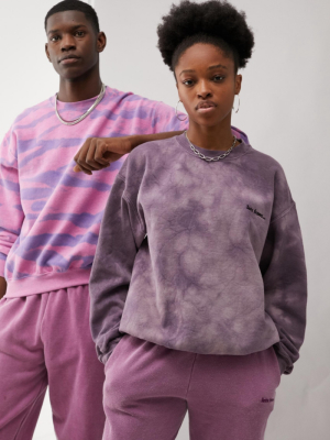 Iets Frans... Dusk Purple Tie-dye Crew Neck Sweatshirt