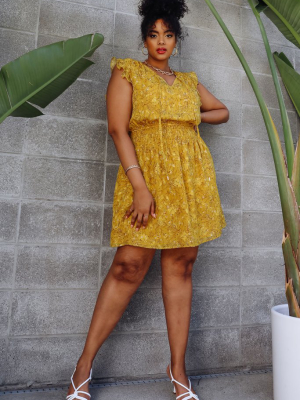 Plus Size - River Floral Ruffle Dress