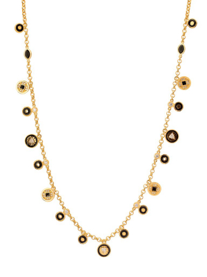 Dainty Coin Necklace - Black