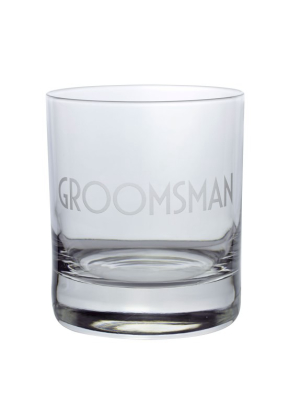 Groomsman Double Old-fashioned Glass