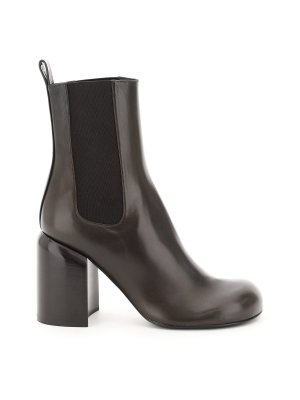 Jil Sander Heeled Round Toe Ankle Boots