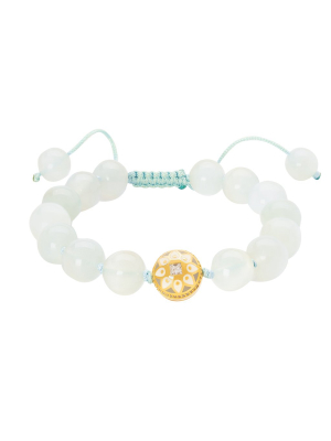 Moonstone Bead Bracelet - Light Blue