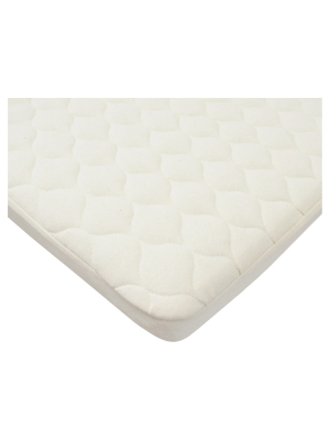 Tl Care Waterproof Quilted Pack N Play Playard Mattress Cover With Organic Cotton Top Layer - Natural