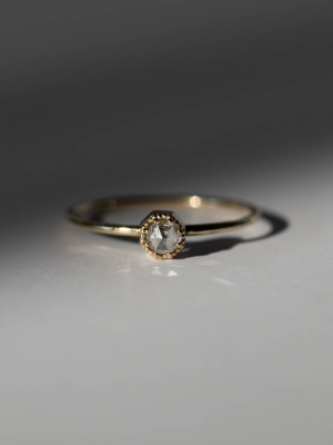 Petite Crown Bezel Diamond Ring