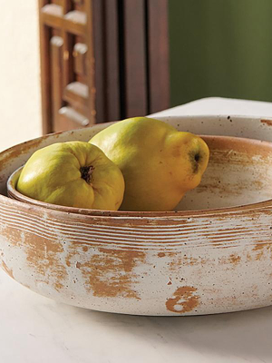 Blue Pheasant Dawson Round Serving Bowls (pack Of 2) - Rustic White