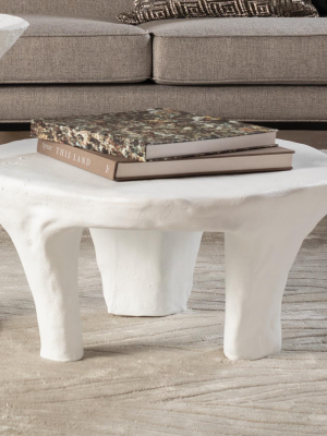 Global Views Monolith Coffee Table - Soft White